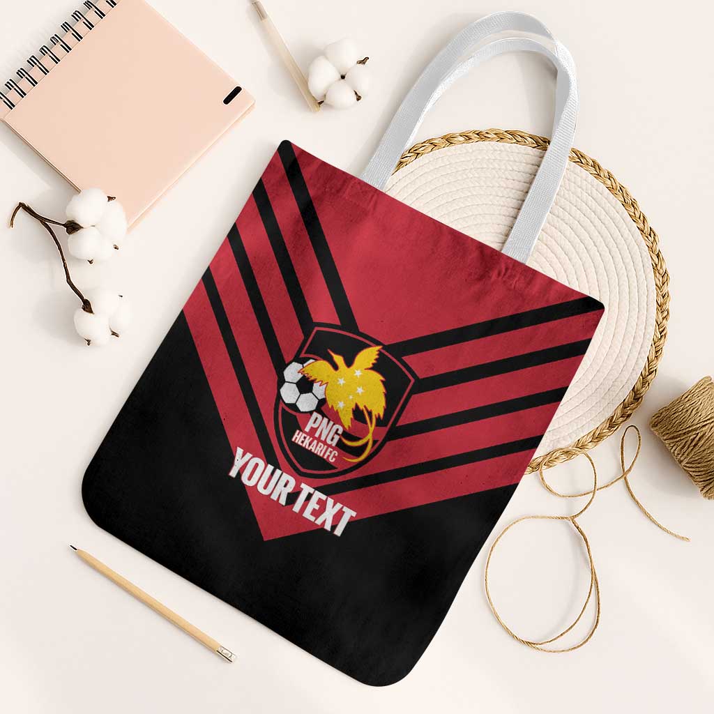 Hekari Papua New Guinea Football Custom Tote Bag Go PNG Red Army LT14 White Strap One Size Red - Polynesian Pride