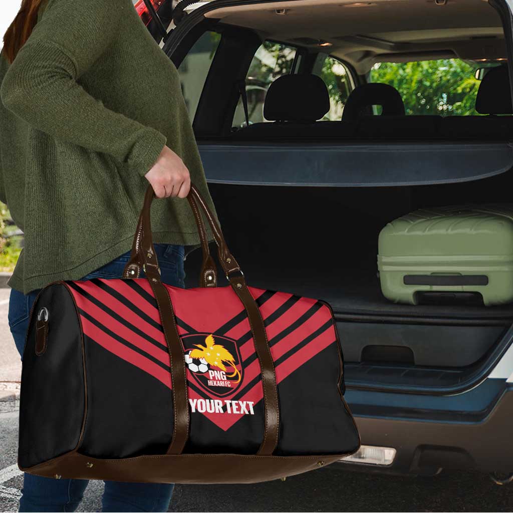 Hekari Papua New Guinea Football Custom Travel Bag Go PNG Red Army LT14 - Polynesian Pride