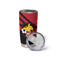 Hekari Papua New Guinea Football Custom Tumbler Cup Go PNG Red Army LT14 - Polynesian Pride