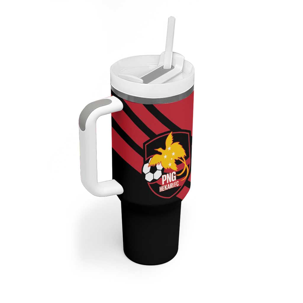 Hekari Papua New Guinea Football Custom Tumbler With Handle Go PNG Red Army LT14 - Polynesian Pride