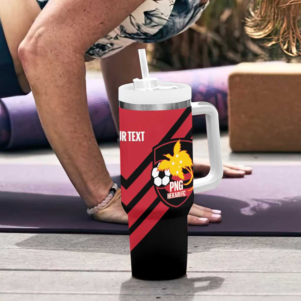 Hekari Papua New Guinea Football Custom Tumbler With Handle Go PNG Red Army LT14 - Polynesian Pride