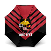 Hekari Papua New Guinea Football Custom Umbrella Go PNG Red Army LT14 One Size Folded 11.42 inch Opened Diameter 37.4 inch Red - Polynesian Pride