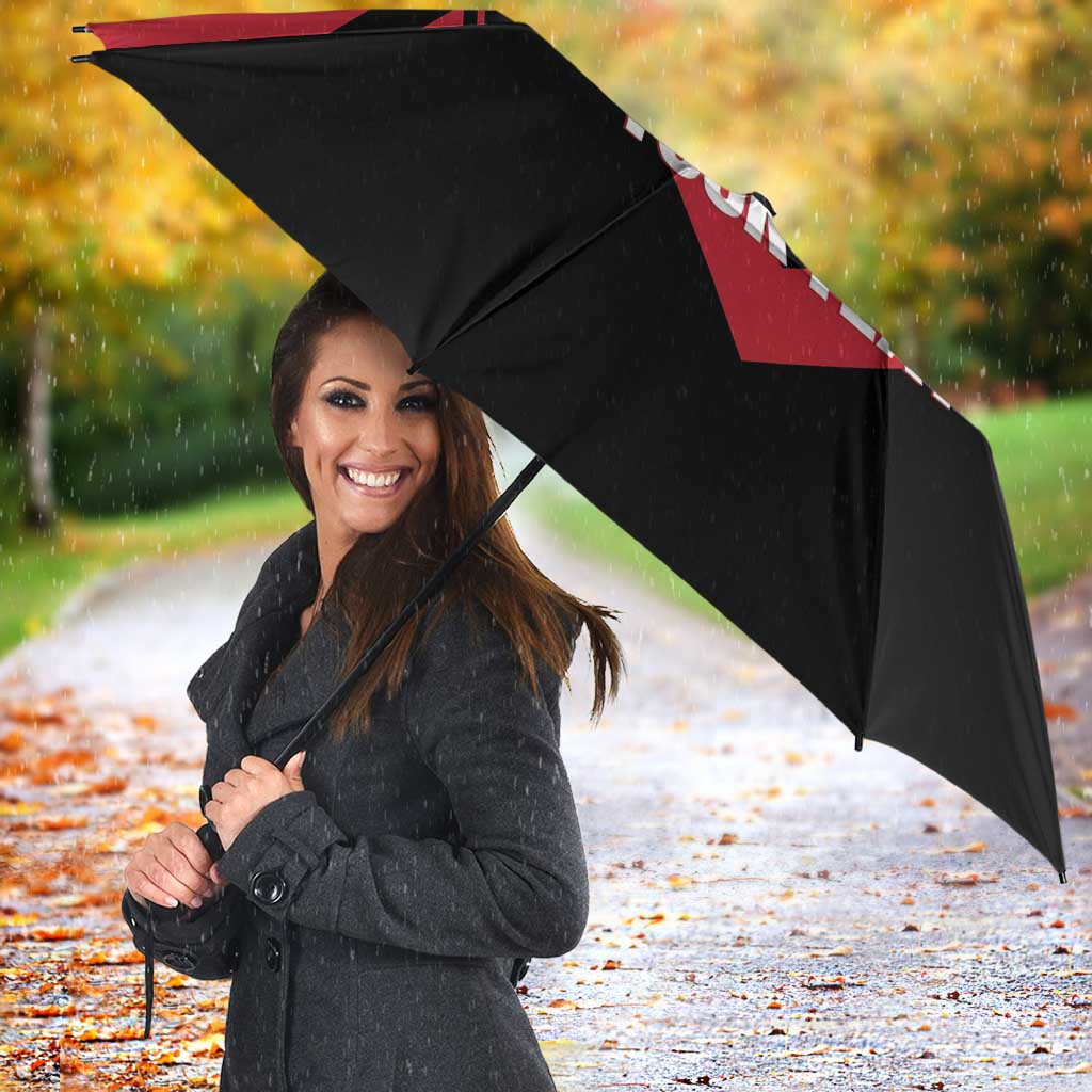 Hekari Papua New Guinea Football Custom Umbrella Go PNG Red Army LT14 - Polynesian Pride