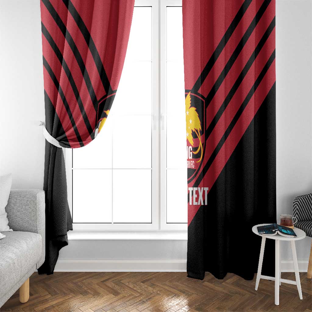 Hekari Papua New Guinea Football Custom Window Curtain Go PNG Red Army LT14 - Polynesian Pride