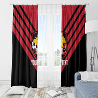 Hekari Papua New Guinea Football Custom Window Curtain Go PNG Red Army LT14 - Polynesian Pride
