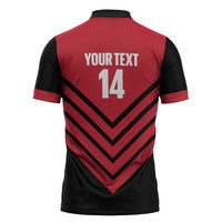 Hekari Papua New Guinea Football Custom Zipper Polo Shirt Go PNG Red Army LT14 - Polynesian Pride
