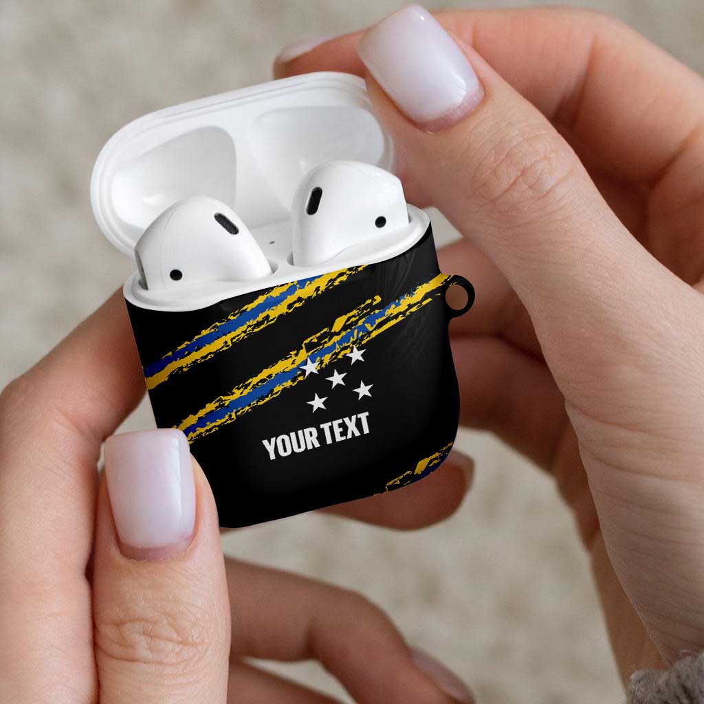 Kings Solomon Islands Football Custom AirPods Case Come On Solomons Polynesian Grunge Style