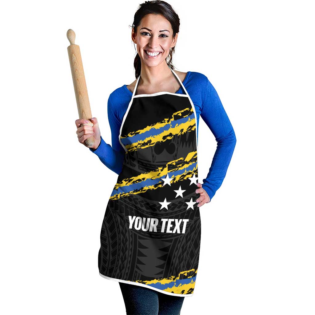 Kings Solomon Islands Football Custom Apron Come On Solomons Polynesian Grunge Style
