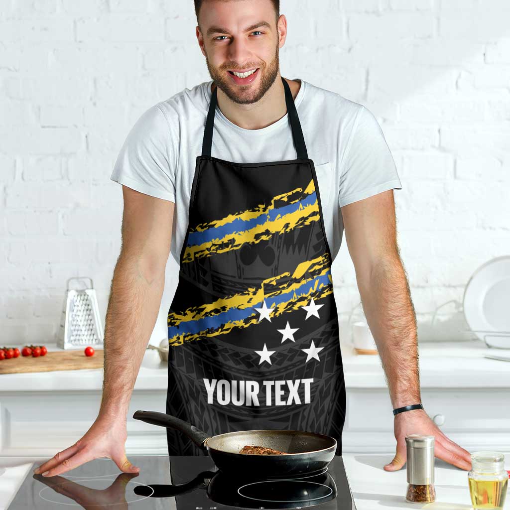 Kings Solomon Islands Football Custom Apron Come On Solomons Polynesian Grunge Style