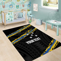 Kings Solomon Islands Football Custom Area Rug Come On Solomons Polynesian Grunge Style