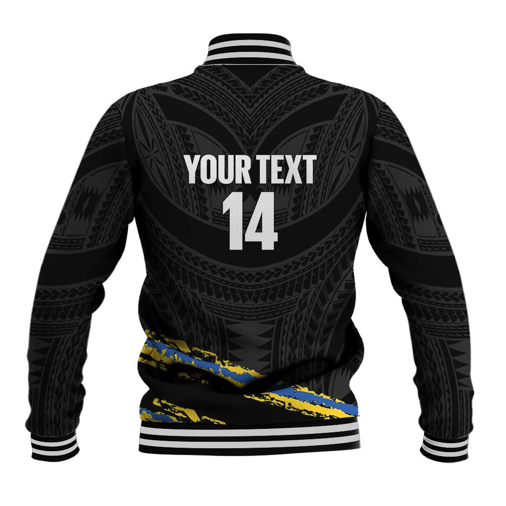 Kings Solomon Islands Football Custom Baseball Jacket Come On Solomons Polynesian Grunge Style
