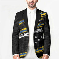 Kings Solomon Islands Football Custom Blazer Come On Solomons Polynesian Grunge Style LT14 - Polynesian Pride