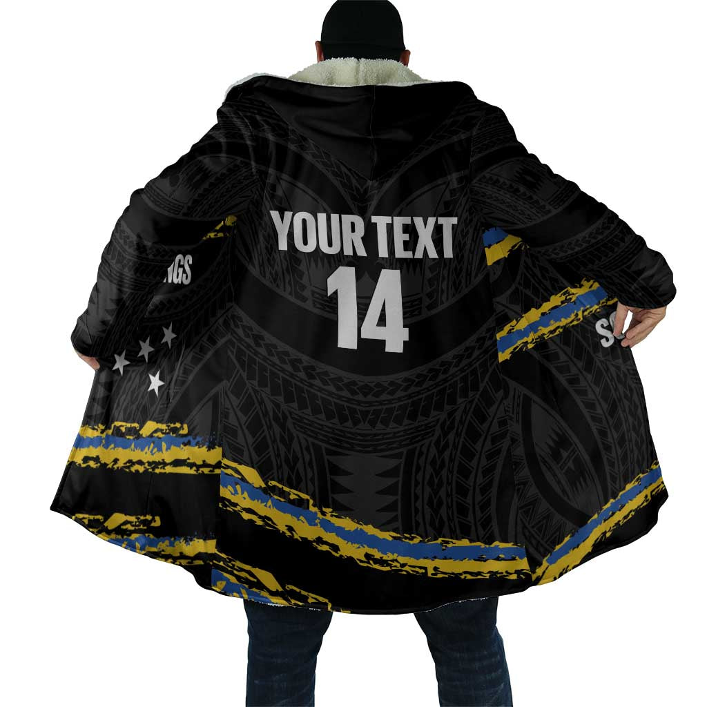 Kings Solomon Islands Football Custom Cloak Come On Solomons Polynesian Grunge Style LT14 - Polynesian Pride