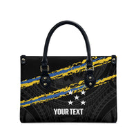 Kings Solomon Islands Football Custom Leather Bag Come On Solomons Polynesian Grunge Style