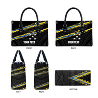 Kings Solomon Islands Football Custom Leather Bag Come On Solomons Polynesian Grunge Style