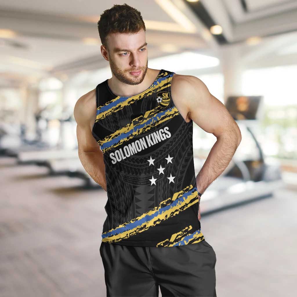 Kings Solomon Islands Football Custom Men Tank Top Come On Solomons Polynesian Grunge Style