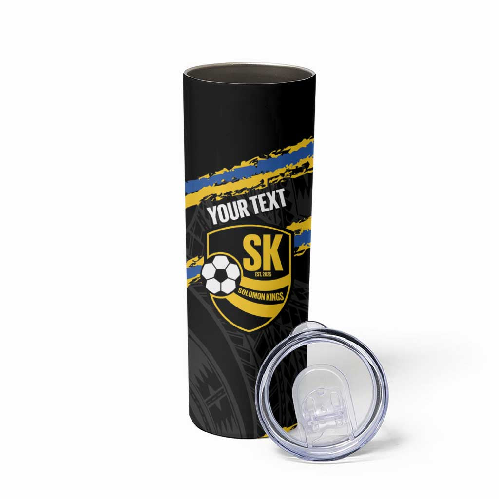 Kings Solomon Islands Football Custom Skinny Tumbler Come On Solomons Polynesian Grunge Style LT14 - Polynesian Pride