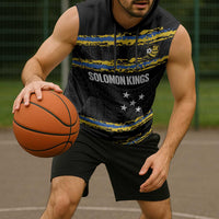 Kings Solomon Islands Football Custom Sleeveless Hoodie Come On Solomons Polynesian Grunge Style LT14 - Polynesian Pride
