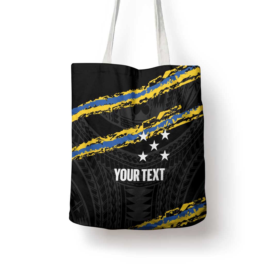 Kings Solomon Islands Football Custom Tote Bag Come On Solomons Polynesian Grunge Style