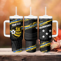 Kings Solomon Islands Football Custom Tumbler With Handle Come On Solomons Polynesian Grunge Style