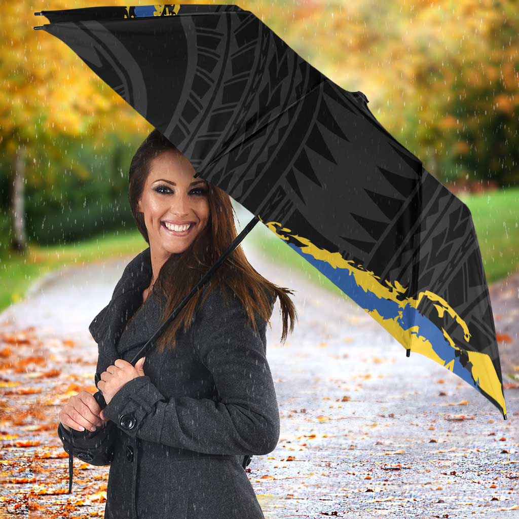Kings Solomon Islands Football Custom Umbrella Come On Solomons Polynesian Grunge Style