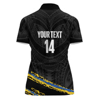 Kings Solomon Islands Football Custom Women Polo Shirt Come On Solomons Polynesian Grunge Style