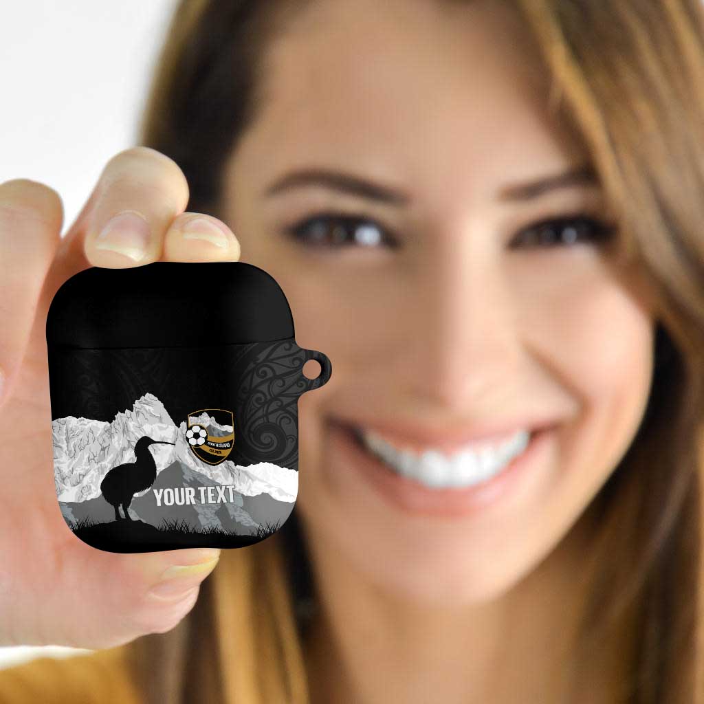 New Zealand South Island Football Custom AirPods Case Aoraki Mount Cook With Kiwi Maori Pattern LT14 - Polynesian Pride