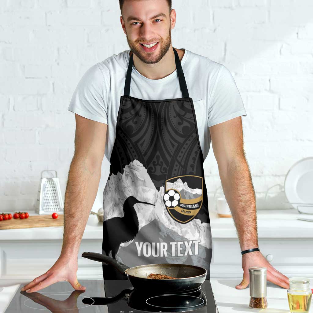 New Zealand South Island Football Custom Apron Aoraki Mount Cook With Kiwi Maori Pattern LT14 - Polynesian Pride