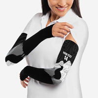 New Zealand South Island Football Custom Arm Sleeves Aoraki Mount Cook With Kiwi Maori Pattern LT14 - Polynesian Pride