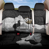 New Zealand South Island Football Custom Back Car Seat Cover Aoraki Mount Cook With Kiwi Maori Pattern LT14 One Size Black - Polynesian Pride