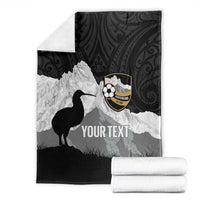 New Zealand South Island Football Custom Blanket Aoraki Mount Cook With Kiwi Maori Pattern LT14 - Polynesian Pride