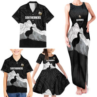 New Zealand South Island Football Custom Family Matching Tank Maxi Dress and Hawaiian Shirt Aoraki Mount Cook With Kiwi Maori Pattern LT14 - Polynesian Pride