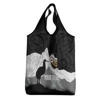 New Zealand South Island Football Custom Grocery Bag Aoraki Mount Cook With Kiwi Maori Pattern LT14 - Polynesian Pride