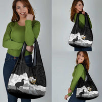 New Zealand South Island Football Custom Grocery Bag Aoraki Mount Cook With Kiwi Maori Pattern LT14 - Polynesian Pride