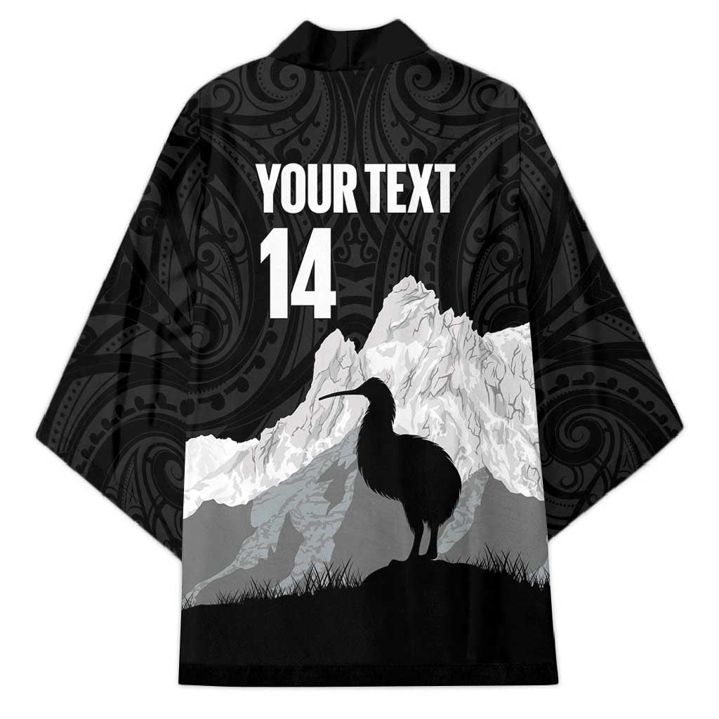 New Zealand South Island Football Custom Kimono Aoraki Mount Cook With Kiwi Maori Pattern LT14 - Polynesian Pride