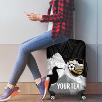 New Zealand South Island Football Custom Luggage Cover Aoraki Mount Cook With Kiwi Maori Pattern