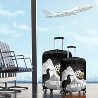 New Zealand South Island Football Custom Luggage Cover Aoraki Mount Cook With Kiwi Maori Pattern