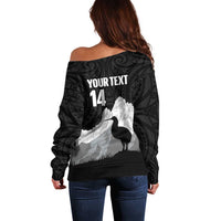 New Zealand South Island Football Custom Off Shoulder Sweater Aoraki Mount Cook With Kiwi Maori Pattern