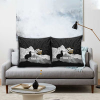 New Zealand South Island Football Custom Pillow Cover Aoraki Mount Cook With Kiwi Maori Pattern LT14 - Polynesian Pride