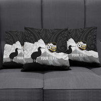 New Zealand South Island Football Custom Pillow Cover Aoraki Mount Cook With Kiwi Maori Pattern LT14 - Polynesian Pride