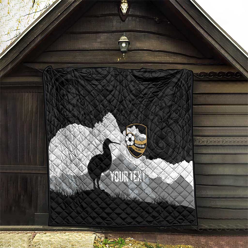 New Zealand South Island Football Custom Quilt Aoraki Mount Cook With Kiwi Maori Pattern LT14 - Polynesian Pride