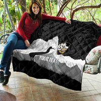 New Zealand South Island Football Custom Quilt Aoraki Mount Cook With Kiwi Maori Pattern LT14 - Polynesian Pride