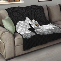 New Zealand South Island Football Custom Quilt Aoraki Mount Cook With Kiwi Maori Pattern LT14 - Polynesian Pride