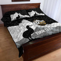 New Zealand South Island Football Custom Quilt Bed Set Aoraki Mount Cook With Kiwi Maori Pattern LT14 - Polynesian Pride