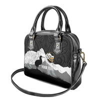 New Zealand South Island Football Custom Shoulder Handbag Aoraki Mount Cook With Kiwi Maori Pattern LT14 - Polynesian Pride