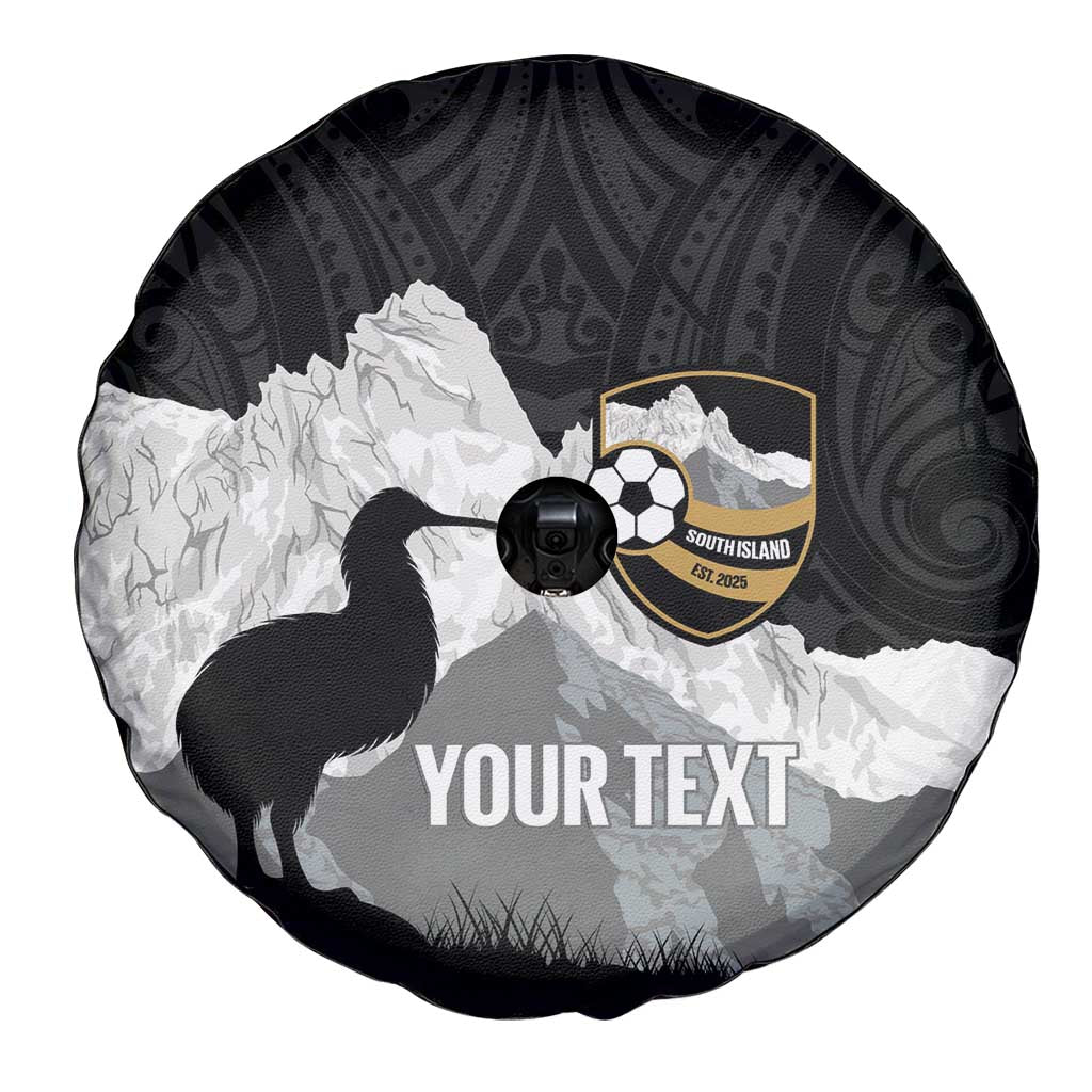 New Zealand South Island Football Custom Spare Tire Cover Aoraki Mount Cook With Kiwi Maori Pattern LT14 - Polynesian Pride