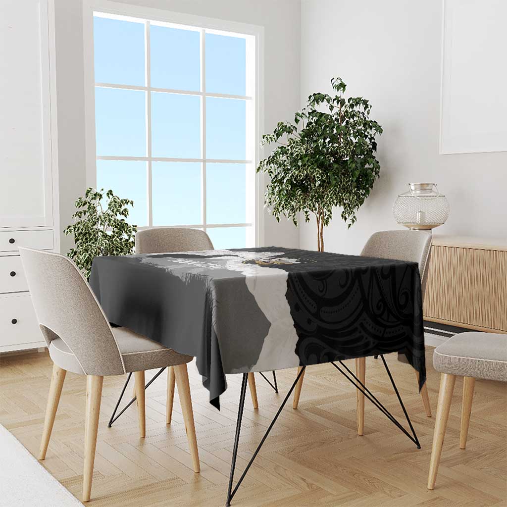 New Zealand South Island Football Custom Tablecloth Aoraki Mount Cook With Kiwi Maori Pattern LT14 - Polynesian Pride