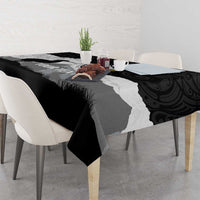 New Zealand South Island Football Custom Tablecloth Aoraki Mount Cook With Kiwi Maori Pattern LT14 - Polynesian Pride