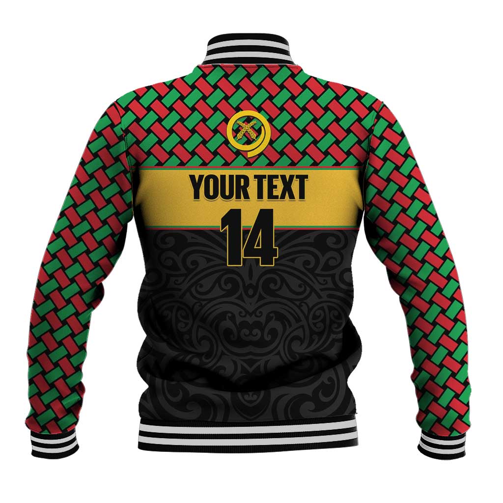 Vanuatu Football Custom Baseball Jacket Go Chiefs Basket-weave Pattern