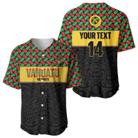 Vanuatu Football Custom Baseball Jersey Go Chiefs Basket-weave Pattern